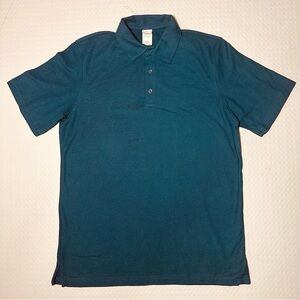 Gildan‎ dry blend double pique polo teal blue adult Medium NWOT